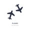 planes icon on white background. Simple element illustration from Transport concept
