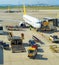 Planes at Istanbul airport runway