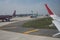 Planes are queuing on the tarmac before take off at Ho Chi Minh City airport, Vietnam