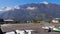 Planes waiting for take off at Tenzing-Hillary Airport, one of the most dangerous airports worldwide and the starting point.