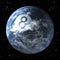 Planet earth as billiard ball, black eight