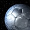 Planet earth as soccer ball, close
