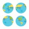 Planet Earth with Countries Vector Illustration.