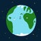 Planet Earth cute cartoon vector character