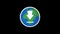 Planet earth and download icon