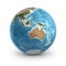 Planet Earth globe. Australia, Oceania and Southeast Asia