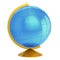 Planet Earth globe blank glossy blue golden icon