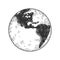 Planet Earth globe sketch vector illustration