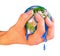 Planet earth in the hand