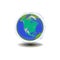 Planet earth in motion blue planet north america in vector graphics