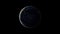 Planet Earth at night Black Marble, full rotation on a black background.