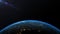 Planet earth from outer space. Amazing view of planet earth from space. Realistic 3d animation.