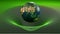 Planet Earth over a green grid on black background - 3D rendering videoclip
