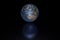 Planet Earth over the water surface of the ocean. 3D render