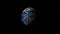 Planet earth from space. Day to night realistic world globe spinning slowly animation. full revolution of the planet around its