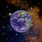 Planet earth in space, full photo. The elements of this image furnished by NASA