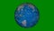Planet earth from space. Realistic world globe spinning slowly animation.