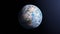 Planet Earth Spinning on Stars Background. Flowing Clouds Animation Time-lapse. View of the Earth from Space. Realistic