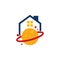 Planet House Logo Icon Design