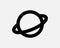 Planet Icon. Solar System Astronomy Universe Saturn Jupiter Uranus Neptune Ring Space Sign Symbol