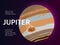 Planet jupiter infographic. Jupiter is the fifth planet in the solar system. It is part of the so-called outer or gaseous planets