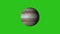 Planet Jupiter rotating green screen