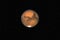 Planet Mars against dark starry sky background in Solar System