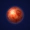 Planet mars background night sky cartoon style