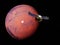 Planet Mars exploration, MAVEN space probe in front of the martian south pole, elements of this image are furnish by NASA