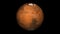 The Planet Mars Rotating Isolated