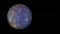 Planet Mercury with enhanced Color. Text space on the right.