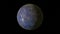 Planet Mercury rotates in stellar black space 3D, video, 4K