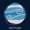 The Planet Neptune. The eighth farthest planet from the Sun in the solar system.