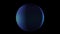 Planet Neptune rotating in its own orbit in the outer space. 3D Rendering