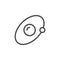 Planet orbit line outline icon