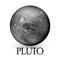 Planet Pluto with isolated background