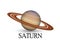 Planet saturn with background