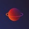 Planet Saturn with planetary ring system