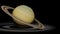 Planet Saturn, the ring planet, solar system set