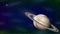 Planet Saturn, Seamless Loop