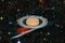 Planet Saturn. Solar system. Elements of this image furnished by NASA