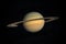 Planet Saturn in space