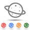 Planet saturn vector icon isolated