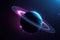 planet in space with stars and nebulae illustration background new quality universal colorful image.