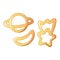 Planet star pasta icon, cartoon style