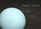 Planet Uranus on Milky Way Background