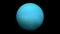 The Planet Uranus Rotating Isolated