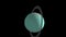 Planet Uranus spinning in deep space