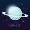 The planet Uranus, vector illustration