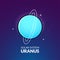 Planet Uranus vector illustration